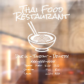 Informationen zum Thai Pho Restaurant Fensteraufkleber (Blatt 2)