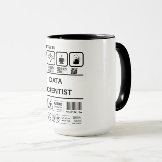 Informationen zum Umgang mit Funny Data Scientist Tasse (VorderseiteRechts)