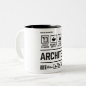 Informationen zum Umgang mit lustigen Architekten Zweifarbige Tasse (Vorderseite Links)