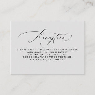 Informationen zur Aufnahme von Soft Gray Wedding Begleitkarte