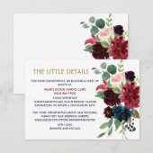 Informationen zur Einschließung von Informationen  RSVP Karte (Vorne/Hinten)