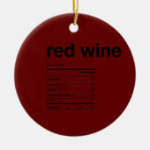 Informationen zur Ernährung von Rotwein Keramik Ornament (Vorne)