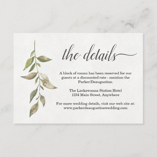 Informationen zur Farbe des Wassers / Detailkarte Begleitkarte (Vorderseite)