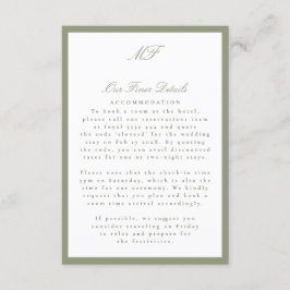 Informationen zur gerahmten formalen Tuxedo-Seite  Begleitkarte