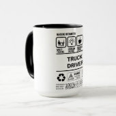 Informationen zur Handhabung von LKW-Fahrern Tasse (Vorderseite Links)