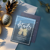 Informationen zur Hochzeit Gold Ananas Couple Begleitkarte