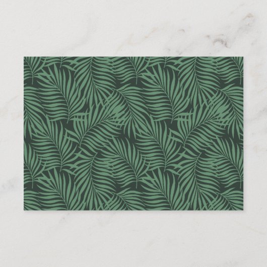 Informationen zur Hochzeit in tropischen Flüssen, Begleitkarte (Rückseite)