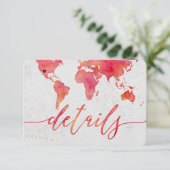 Informationen zur Hochzeit in Urlaubsort der Wasse Begleitkarte (Stehend Vorderseite)