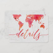 Informationen zur Hochzeit in Urlaubsort der Wasse Begleitkarte (Vorne/Hinten)