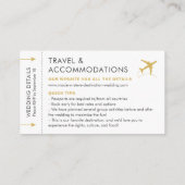 Informationen zur Hochzeit in Urlaubsort Online-UA Begleitkarte (Rückseite)