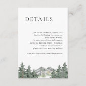 Informationen zur Hochzeit von Pinienwäldern Begleitkarte (Vorderseite)