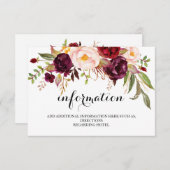 Informationen zur Hochzeit von rustikalem Flair/De Begleitkarte (Vorne/Hinten)