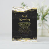 Informationen zur Hochzeit von Schwarz-weiß- und G Begleitkarte (Stehend Vorderseite)