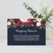 Informationen zur Hochzeitsempfehlung der floralen Einladung (Stehend Vorderseite)