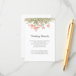 Informationen zur Hochzeitsempfehlung für Aquarell Begleitkarte