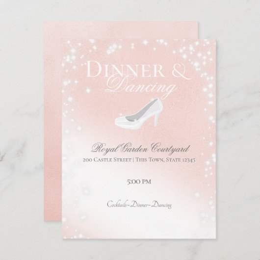 Informationen zur Hochzeitsempfehlung mit Glas Sli Save The Date (Vorne/Hinten)