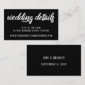 Informationen zur Hochzeitsseite in elegantem Skri Begleitkarte (Vorne/Hinten)