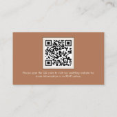 Informationen zur Hochzeitswebsite der Rustikalen  Begleitkarte (Rückseite)