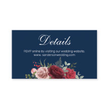 Informationen zur Hochzeitswebsite zum Blue Burgun