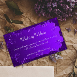 Informationen zur Lila Hochzeitsseite Begleitkarte