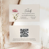 Informationen zur modernen Wildblume Beige Wedding Begleitkarte
