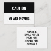 Informationen zur Moving-Adresse individuell anpas Mitteilungskarte (Vorne/Hinten)