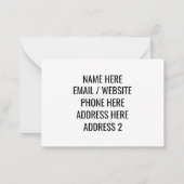 Informationen zur Moving-Adresse individuell anpas Mitteilungskarte (Rückseite)