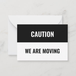 Informationen zur Moving-Adresse individuell anpas Mitteilungskarte