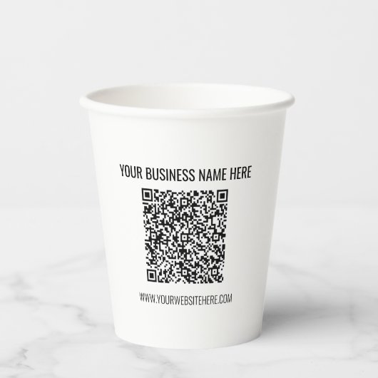Informationen zur QR-Code-Prüfung und benutzerdefi Pappbecher (Vorderseite)
