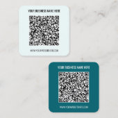 Informationen zur QR-Code-Prüfung und zur nächsten Quadratische Visitenkarte (Vorne/Hinten)