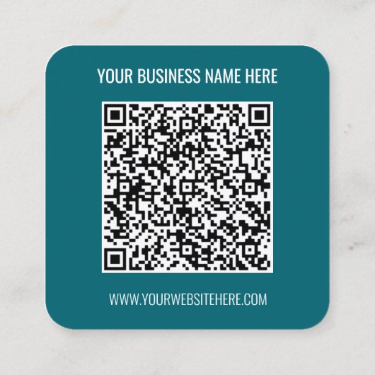 Informationen zur QR-Code-Prüfung und zur nächsten Quadratische Visitenkarte (Rückseite)