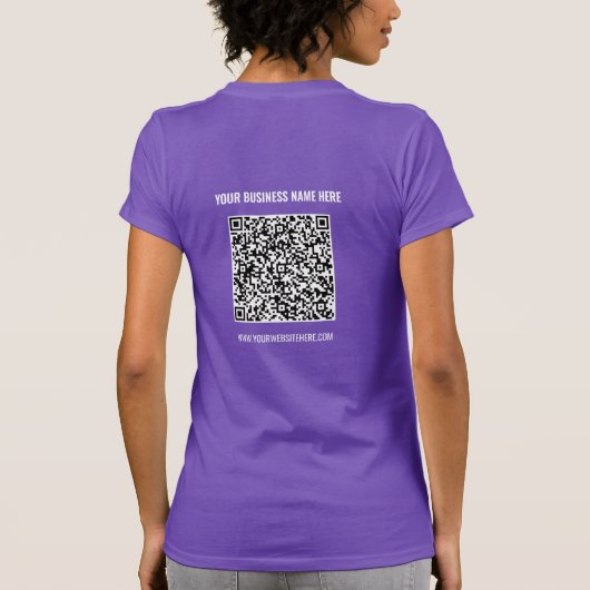 Informationen zur QR-Code-T - Shirt-Website T-Shirt (Rückseite)