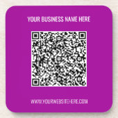 Informationen zur QR-Codeprüfung und zum benutzerd Getränkeuntersetzer (Vorderseite)