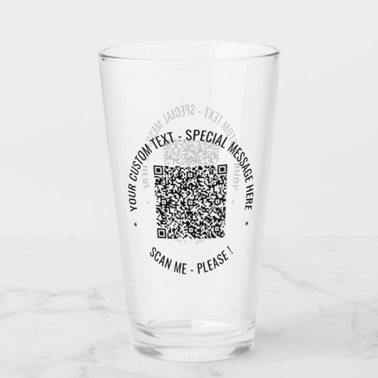 Informationen zur QR-Codeprüfung und zum benutzerd Glas (Rückseite)