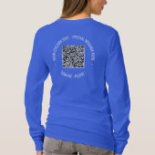 Informationen zur QR-Codeprüfung und zum benutzerd T-Shirt (Rückseite)