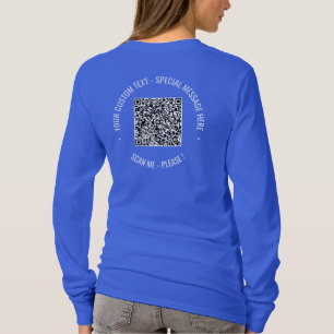 Informationen zur QR-Codeprüfung und zum benutzerd T-Shirt