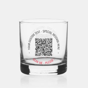 Informationen zur QR-Codeprüfung und zum benutzerd Whiskyglas