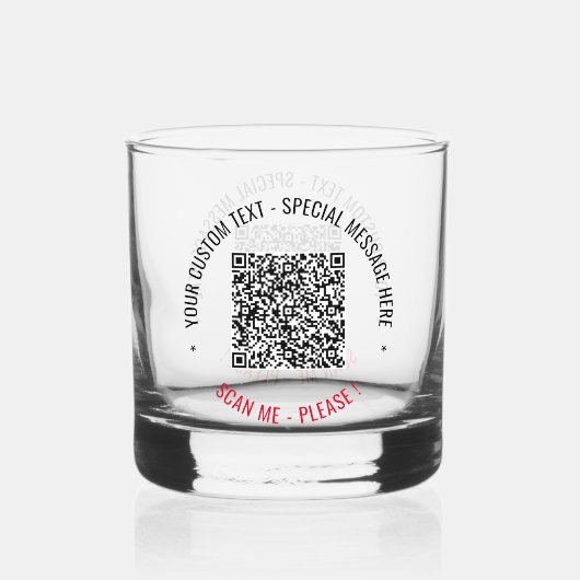 Informationen zur QR-Codeprüfung und zum benutzerd Whiskyglas (Vorderseite)