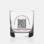 Informationen zur QR-Codeprüfung und zum benutzerd Whiskyglas (Rückseite)