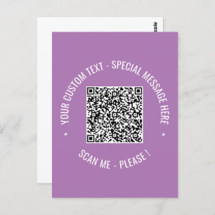 Informationen zur QR-Codeprüfung und zur benutzerd Postkarte