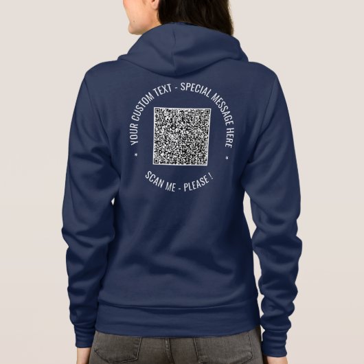 Informationen zur QR-Prüfung Benutzerdefinierter T Hoodie (Rückseite)