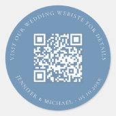 Informationen zur QR-Website für Hochzeiten uAwg b Runder Aufkleber (Vorderseite)