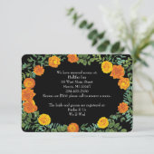 Informationen zur Rose von Orange und Black Gothic Einladung (Stehend Vorderseite)