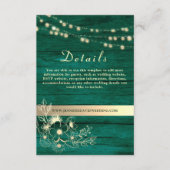 Informationen zur Rustikalen Holzhochzeit Begleitkarte (Vorderseite)