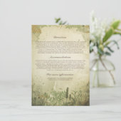 Informationen zur Rustikalen Waldhochzeit / Detail Begleitkarte (Stehend Vorderseite)