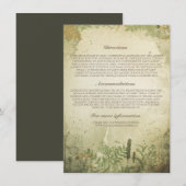 Informationen zur Rustikalen Waldhochzeit / Detail Begleitkarte (Vorne/Hinten)