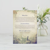 Informationen zur Rustikalen Waldhochzeit / Detail Begleitkarte (Stehend Vorderseite)