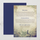 Informationen zur Rustikalen Waldhochzeit / Detail Begleitkarte (Vorne/Hinten)