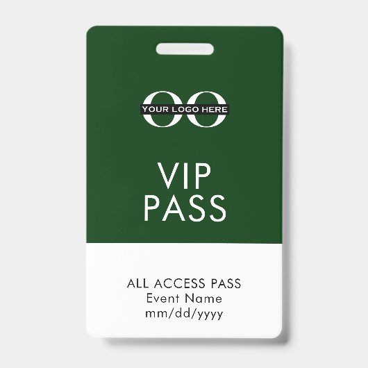 Informationen zur Veranstaltung benutzerdefinierte Ausweis (Vorderseite)