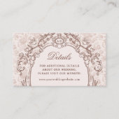 Informationen zur Vintagen RahmenWedding-Website Begleitkarte (Vorderseite)